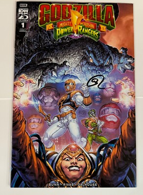 Godzilla Vs. The Mighty Morphin Power Rangers II #1 SIGNED BY BALDEMAR RIVAS 🔥-image