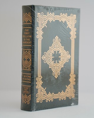 The First Billion is the Hardest SIGNED Pickens SEALED Easton Press 1st EDITION-image