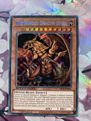 YuGiOh The Winged Dragon of Ra SBCB-EN203 1st Edition Secret Rare NM-image