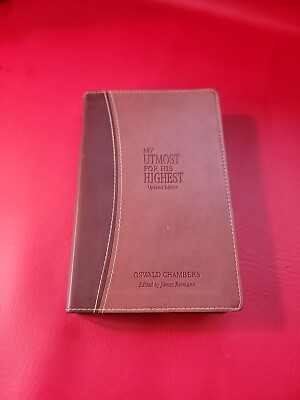 My Utmost for His Highest Reimann NEW Unread Lite Shelf Wear Leather Gold Gild-image