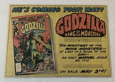 1977 newsprint ad ~ GODZILLA comic book #1-image