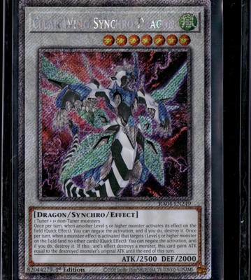 Yu-Gi-Oh! Clear Wing Synchro Dragon RA04-EN249 Platinum Secret Rare NM-image