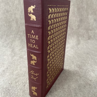 Easton Press Library Presidents A Time to Heal Gerald Ford SIGNED  VERY GOOD HW-image