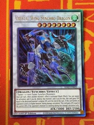 YUGIOH CRYSTAL WING SYNCHRO DRAGON ULTIMATE RARE NM RA02-EN029-image