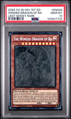 YUGIOH PSA 10 The Winged Dragon of Ra LED7-EN000 Ghost Rare 1st Edition *7703-image