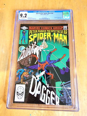 SPECTACULAR SPIDER-MAN #64 CGC 9.2 WP 1982 Origin & 1st App Cloak & Dagger-image