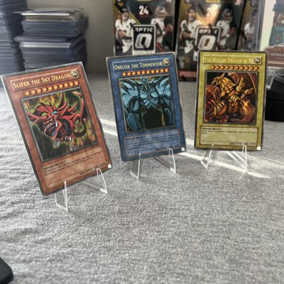 Yu-Gi-Oh! Cards Lot of 3 Egyptian Gods Slifer Obelisk Ra GBI-001 002 003 Rare-image