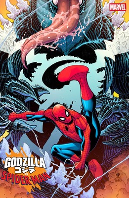 Godzilla vs. Spider-Man #1 Nick Bradshaw Venomized Godzilla Variant-image