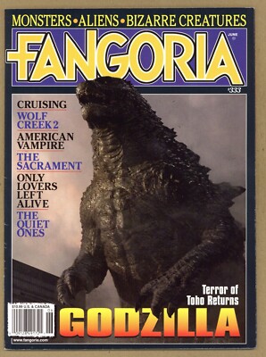 Fangoria 333 (VGF) GODZILLA COVER/RETRO POSTER! Only Lovers Left Alive 2014 X119-image
