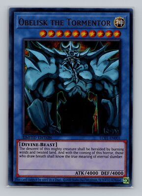 Obelisk the Tormentor 25th Ed LC01-EN001 Ultra Rare Yugioh Legendary Collection-image
