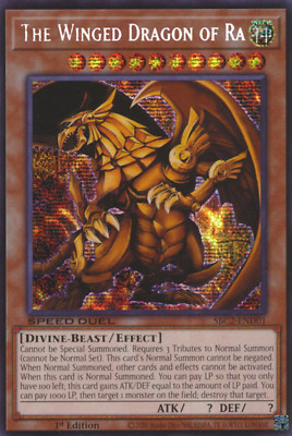 1X LP The Winged Dragon of Ra - SBC2-END01 - Prismatic Secret Rare (WAX on back)-image