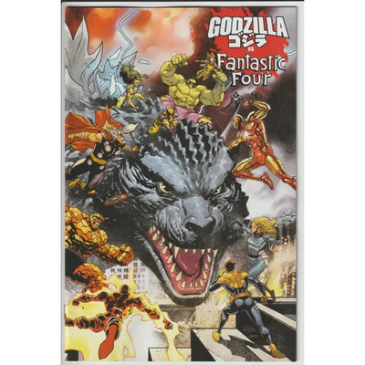 Godzilla Vs Fantastic Four #1 Leinil Yu Wraparound Variant-image