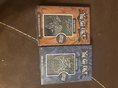 Obelisk The Tormentor & The Winged Dragon of Ra | Yu-Gi-Oh! | LE Metal God Card-image