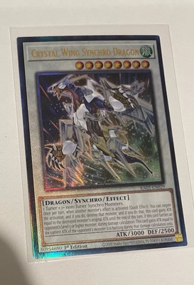 Crystal Wing Synchro Dragon 1ST ED Ultimate Rare RA02-EN029  Yugioh-image
