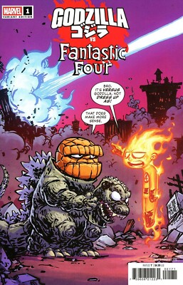 GODZILLA VS FANTASTIC FOUR #1 SKOTTIE YOUNG VARIANT NM GALACTUS SILVER SURFER-image