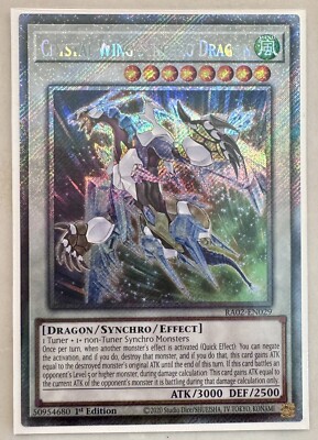 Crystal Wing Synchro Dragon 1st Edition Platinum Secret Rare RA02-EN029-image