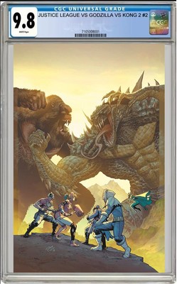 JUSTICE LEAGUE VS GODZILLA VS KONG 2 #2 CVR A CHRISTIAN DUCE CGC 9.8 PRESALE 7/2-image