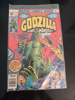 Godzilla King of The Monster Comic Book #1 Marvel Comics Group, 1977-image