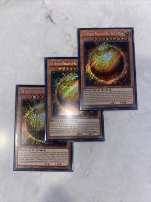 Winged Dragon Of Ra - Sphere Mode - Secret Rare - N/M - 1st Edition - X3 Playset-image
