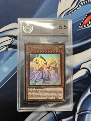 YuGiOh 2020 The Winged Dragon Of Ra LED7-EN000 PGS 8.5 Ghost Rare 1st Edition-image