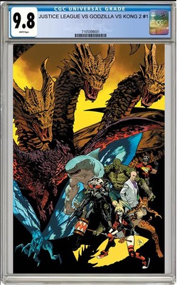 JUSTICE LEAGUE VS GODZILLA VS KONG 2 #1B DAN MORA VAR CGC 9.8 NM PRESALE 6/4-image