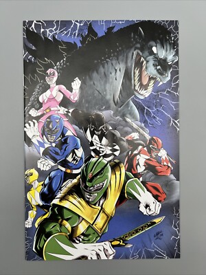 Godzilla vs. Mighty Morphing Power Rangers II #1 Andrew Gavarrete Virgin Variant-image