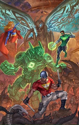 JUSTICE LEAGUE VS GODZILLA VS KONG 2 #3 CVR C ALAN QUAH CARDSTOCK 6/25 PRESALE-image