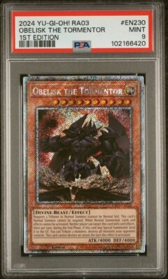 YuGiOh! - Obelisk the Tormentor (Platinum Secret Rare) - RA03-EN230 - PSA Mint 9-image