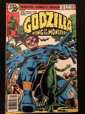 GODZILLA 17 7.0 MARVEL 1978 SLIGHT TEAR ON FRONT BOTTOM COVER NEWSSTAND AD-image