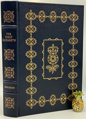 Easton Press QUEEN ELIZABETH The FIRST Biography Memoirs Erickson LEATHER BOOK-image