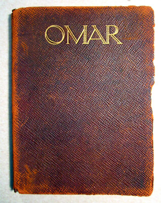 OMAR Chaijam Ruaijat Rubaiyat Omar Khayyam 1913 Leather Book German Franzel AEG-image