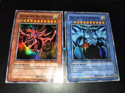 Yu-Gi-Oh! Obelisk the Tormentor & Slifer the Sky Dragon GBI Ultra Rare MP-image