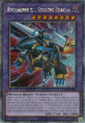 Yugioh! Rindbrumm the Striking Dragon - RA02-EN025 - Platinum Secret Rare - 1st -image