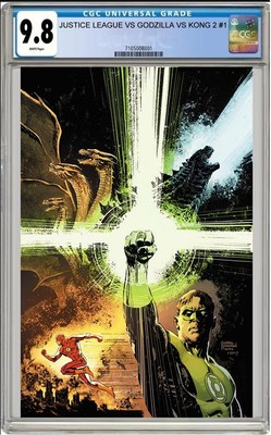 JUSTICE LEAGUE VS GODZILLA VS KONG 2 #1D GABRIEL HARDMAN VAR CGC 9.8 PRESALE 6/4-image
