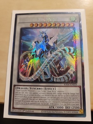 Crystal Clear Wing Synchro Dragon (Platinum collectorRare) RA04-EN059 Quarter...-image
