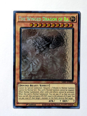 YuGiOh! The Winged Dragon of Ra (GHOST RARE) LED7-EN000 LP 1st Edition-image