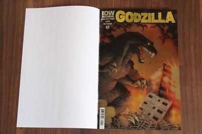 (JT)  IDW Godzilla 1 Comic High Grade NM 9.2 Foil Cover White Variant Classic-image