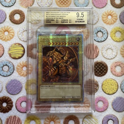 BGS 9.5 Gem Mint Yugioh 2023 25th Anniversary Winged Dragon Of Ra QSCR QUAD-image