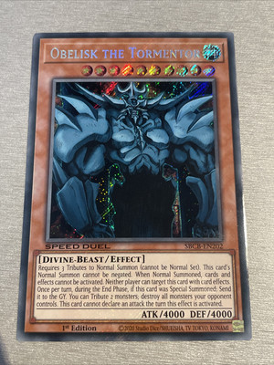 Yu-Gi-Oh! TCG Obelisk The Tormentor SBCB-EN202 Speed Duel Secret Rare NM/M-image