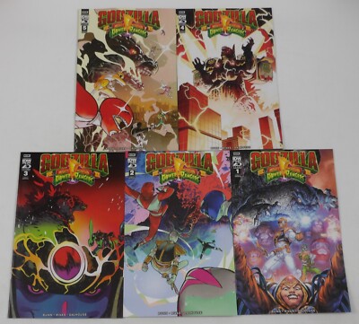 Godzilla vs. Mighty Morphin Power Rangers II #1-5 VF/NM complete series A Covers-image