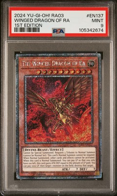 2024 YU-GI-OH! RA03-QUARTER CENTURY BONANZA 1ST ED THE WINGED DRAGON OF RA PSA 9-image