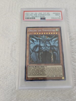 Yu-Gi-Oh! TCG Obelisk the Tormentor KICO-EN064 1st Edition PSA 9-image