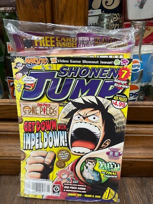 Shonen Jump Magazine Jan 2010,vol 8,issue 1 w/ Obelisk the Tormentor Yugioh Card-image
