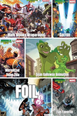 🟣 GODZILLA DESTROYS MARVEL UNIVERSE #1 (6 Book set) Presale 7/16/25-image