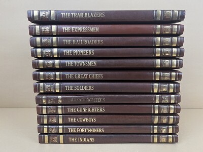 Time Life Books lot of 12 The Old West  Leather Bound -1970's-image