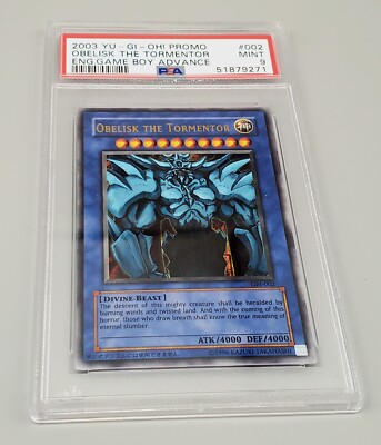 2003 Yu-Gi-Oh Eng. Game Boy Advance Promo #GBI-002 Obelisk the Tormentor PSA 9-image