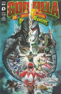 GODZILLA VS MMPR #4 - Draper-Ivey Variant - NM - IDW-image