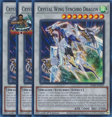Yugioh! 1x Crystal Wing Synchro Dragon RA02-EN029 Collector's Rare 1st Ed NM-image