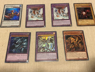 Yugioh The Winged Dragon of Ra, Cyberdark, Blue-eyes, Red-eyes, Cyber End, Coral-image