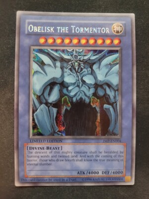JMP-EN004 Obelisk The Tormentor Secret Rare LIMITED Edition HP Yugioh #1-image